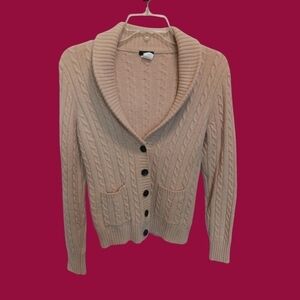 J. Crew Tan Cable Knit Cardigan